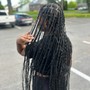 Large knotless Braids with curls