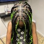 Large knotless Braids with curls