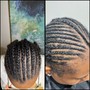 Braids with hair added