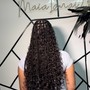 Small bohemian knotless braids