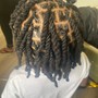 Box Braids over locs