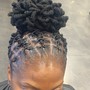 Loc retwist wash and style