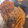 Loc retwist wash and style