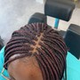 Cornrows stitching or traditional