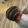 Men’s Natural cornrows (4-8 braids)