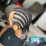 Men’s Cornrows Extensions (feed-in)