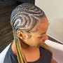 Freestyle straight back braids