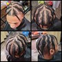 Cornrows with hair