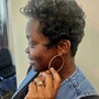 Relaxed hair cut and styled