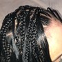 Straight back Cornrows (6 Braids)