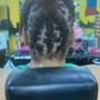 Straight back cornrows