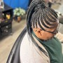 Feed in braids in Ponytail