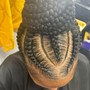 Feed in braids in Ponytail