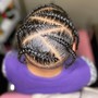 Boys braids (half head)