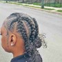 Braided ponytail (medium small braids) Hair Incl