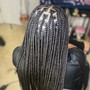 Small knotless bohemian braids(synthetic)