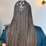 Small knotless bohemian braids(synthetic)