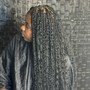 Medium boho knotless braids