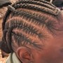 Kid's Criss Cross Braids(Small/Mid-Back)