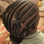 Kid's Criss Cross Braids(Small/Mid-Back)