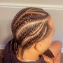 Cornrows on natural hair