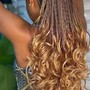 Knotless French Curls Braids