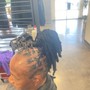 Loc retwist wash and style