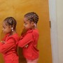 Kid's Braids on natural hair with beads