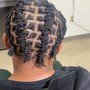 Barrel style on locs