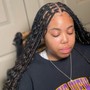 Kid's 11 yr box braids (medium short )