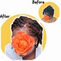 Cornrows with Crochet Wavy Hair