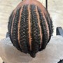 Men Straight back Cornrows 4-6 braids