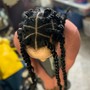 Twists adding in kinky or braiding hair