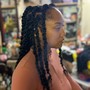 Twists adding in kinky or braiding hair