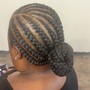 Cornrows 4 to 8 braids with feed in braiding hair