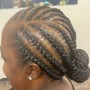 Cornrows 4 to 8 braids with feed in braiding hair