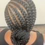 Cornrows 4 to 8 braids with feed in braiding hair