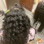 Shoulder length Knotless with curls