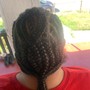 2 Cornrows Braids w/weave