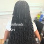 Knotless braids small medium size