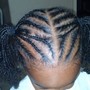 Wash & Braid down (for clients that wear wigs)