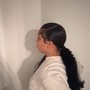 High sleek ponytail