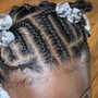 Kid's Braids on natural hair with beads