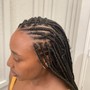 Cornrow and Individual braids (Half up Half down)