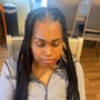 Medium feed in Box Braids