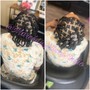 Kids Braided Ponytail  w/ natural hair