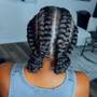 Short knotless boho braids