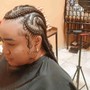 Stitch Braids w/Lrg Knotless mid back