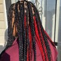 Medium knotless Braids