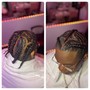 Cornrow Braids w/ Design (natural hair)